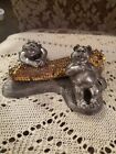 Michael Ricker Pewter-Animal Cartoon Series-Pigs on Corn Signed and Numbered