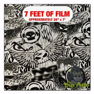 Película hidrográfica No Fear Skulls hidro inmersión 7' x 20" hidro inmersión - Imagen 1 de 4