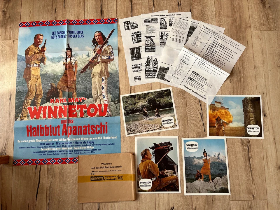 Karl May: "Winnetou und das Halbblut Apanatschi" 1 A1 + 4 AHF + 1 OVP + 1 WR - Bild 1 von 1