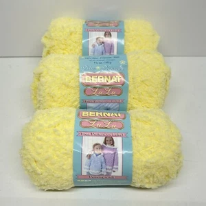 Bernat Lu Lu Yarn - Yo Yo Yellow 36615 Lot 183784 ~ 1.75oz Nylon Skein Lot Of 3 - Bild 1 von 4