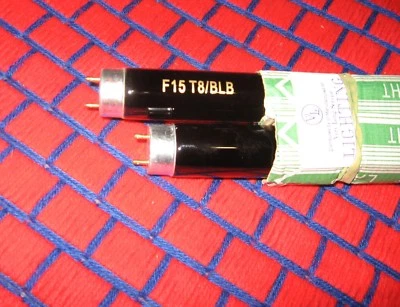 BOX of 6 new F15T8/BLB fluorescent 18" black light blue BULB 15w blacklite F15T8 - Image 1 of 4