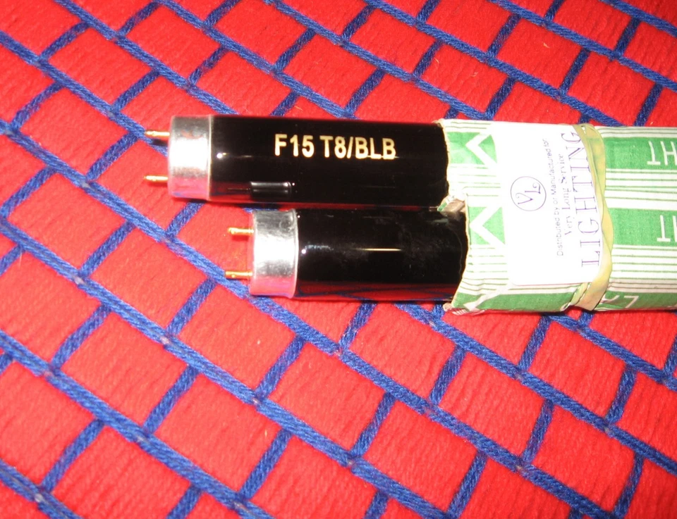 BOX of 6 new F15T8/BLB fluorescent 18" black light blue BULB 15w blacklite F15T8 - Image 1 of 4