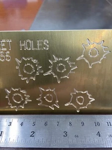 PLACA DE GRABADO DE LATÓN PLANTILLA MAESTRA BULLET AGUJEROS PARA NUEVA BANDEJA DE FUENTES HERMES - Imagen 1 de 12