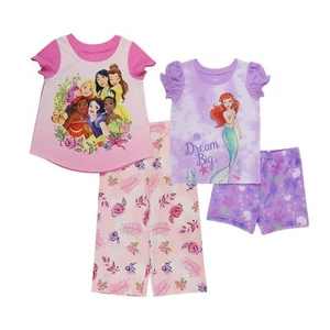 Disney Princess Girl's 4-Piece Character Pajama Set, Size 5 - Picture 1 of 2