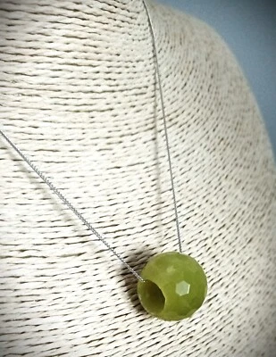 da49€ COLLANA ARGENTO 925 DONNA PENDENTE CIONDOLO PIETRA QUARZO CITRINO - Immagine 1 di 2