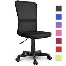 TRESKO® Sedia da ufficio sedia da scrivania girevole regolabile in altezza Nero
