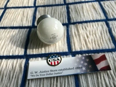 new GE round logo S11 VINTAGE ceramic white NIGHT LIGHT BULB regular base 7.5S11 - Image 1 of 4