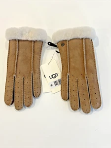 UGG $155 Shearling Sheepskin Winter Gloves CHESTNUT SIZE SMALL - Picture 1 of 2