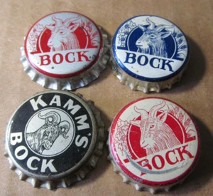 4 TAPAS DE BOTELLAS DE CORCHO DE CERVEZA DIF BOCK TAPAS DE CORCHO VINTAGE COLECCIONABLES ANTIGUAS VINTAGE - Imagen 1 de 1