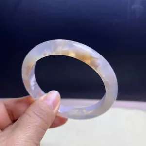 58.5mm Natural Pink Cherry blossom Crystal handmade Bangle AAAA - Picture 1 of 6