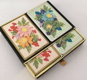 Doppelpack Kongress Spielkarten Cel-U-Tone Finish Blumenmotiv - Bild 1 von 11