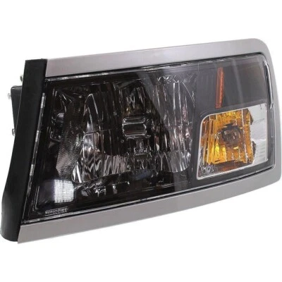 DODGE DAKOTA 2008-2011 LEFT DRIVER BLACK HEADLIGHT HEAD LIGHT LAMP W/BULBS - Image 1 of 2