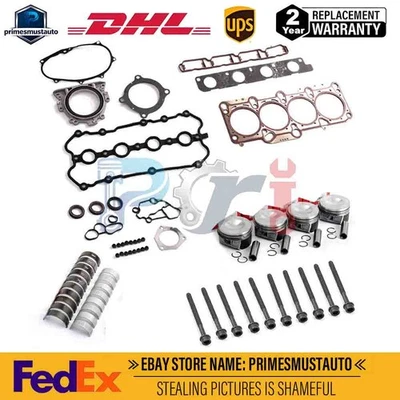 Kit de reconstrucción de anillo de pistón y junta de motor apto para VW Jetta Golf AUDI A4 TT 1.8T AWP Foto 1 de 4
