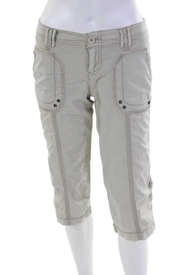 Pantalones cortos Marrakech para mujer tiro medio cremallera beige mezcla de algodón talla 25 Foto 1 de 4