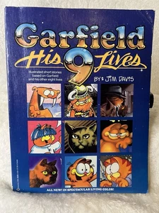 Garfield His 9 Lives Jim Davis 1984 First Edition Illustrated Comic Stories - Picture 1 of 9