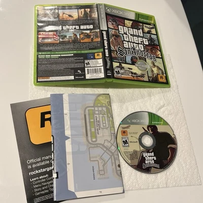 Grand Theft Auto San Andreas (Xbox 360, 2015) Platinum Hits Complete CIB w/ Map - Image 1 of 4