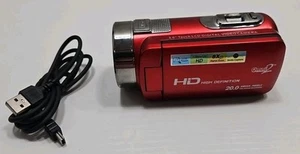 Omni 2 20 Mega Pixel Digital Video Camera Camcorder Red Model EGI-HD930 TESTED!! - Picture 1 of 8