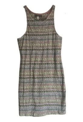 Billabong Sleeveless Dress Built In Bra Juniors Medium Geometric Aztec Stripes - Image 1 of 4