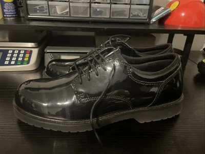 Bates Uniforme Calzado Alto Brillo Negro Oxfords Talla 10 Ancho Medio Estilo E22141 Foto 1 de 4
