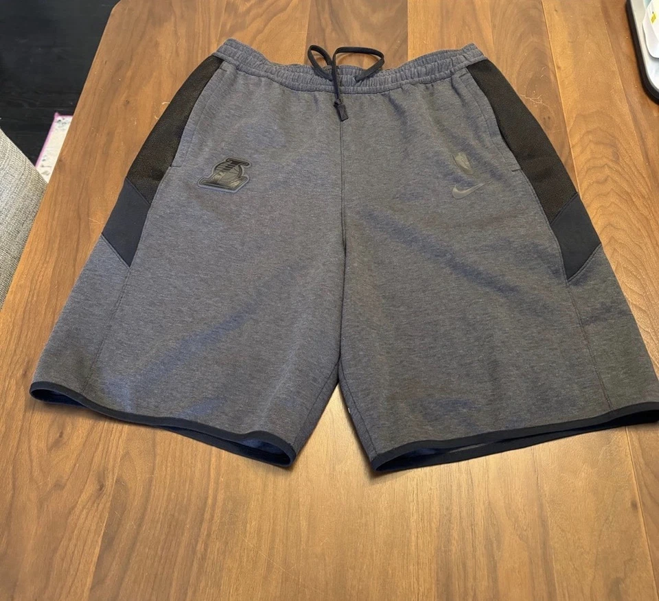 Los Angeles lakers Team Issued Basketball Practice Shorts Size L Large Grey - Image 1 of 4