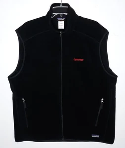 Patagonia Synchilla Captain Morgan Vest Size XXL Black Fleece Full Zip Pockets - Picture 1 of 7