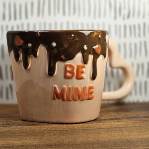 Pink Heart Shaped Figural Coffee Mug Cup Chocolate LOVE Cute Gift 18oz Ceramic - Picture 1 of 7