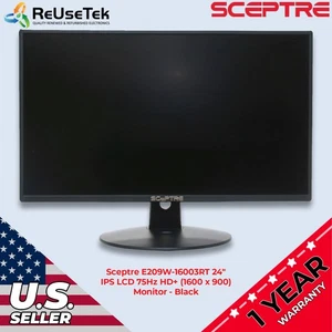 Sceptre E209W-16003RT 24" IPS LCD 75Hz HD+ (1600 x 900) Monitor - Black - Picture 1 of 17