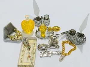 Doll House Victorian desk items/perfume/necklace/ mixed items 1/12 - Picture 1 of 7