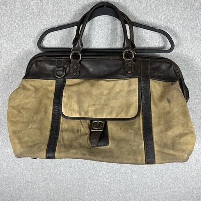 Bolso Fossil Lona Encerada City Weekender Bolso Cuero Marrón Cera Pátina Foto 1 de 4