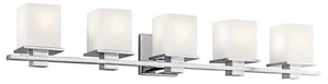 Kichler Tully 40.25" 5 Light Vanity Light with Satin Etched Cased Opal Glass ... - Picture 1 of 4