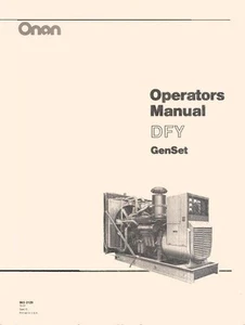 Manual de operadores de generador ONAN DFY GenSet - Imagen 1 de 1