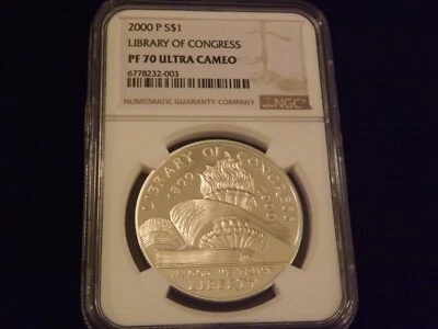2000-P  $1   Library Of Congress      NGC PF 70 - Image 1 of 2
