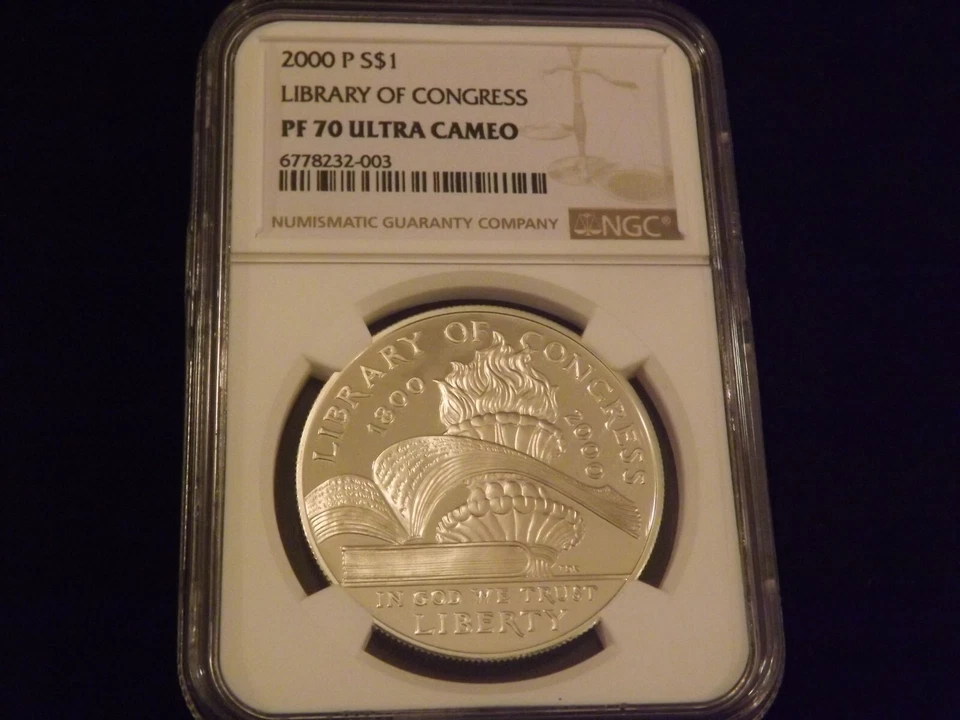 2000-P  $1   Library Of Congress      NGC PF 70 - Image 1 of 2