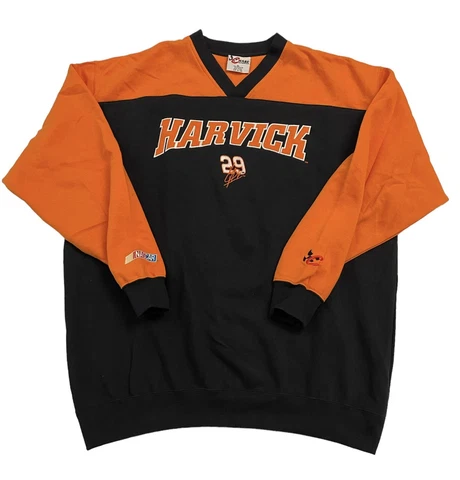 Kevin Harvick #29 Nascar Men's Sweatshirt Chase Black Orange Size XL Cover