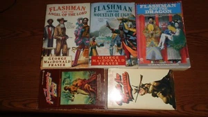 FLASHMAN = 5 book lot, TPB = 3, 2 PPBs George MacDonald Fraser, Free US S&H, GUC - Picture 1 of 11