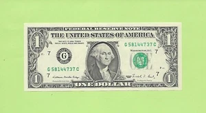 1988 ..UNCIRC $1 G 5814 4737 C .... 1988 $1 G-C BONITO BILLETE - Imagen 1 de 2
