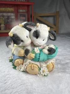 Statuina Enesco Mary Moo Moos 207128 Il nostro amore sta crescendo - coppia - bambino - mucca - Foto 1 di 4