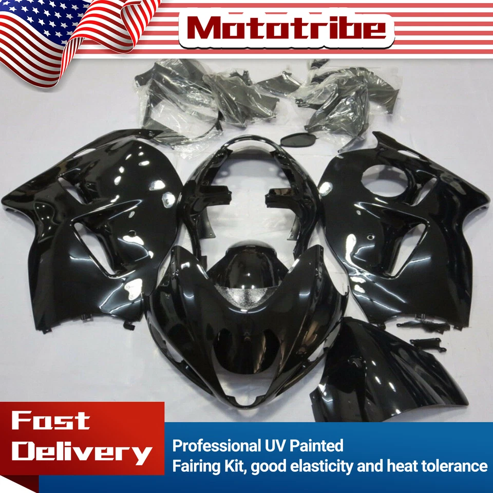 Fairing Kit For Suzuki Hayabusa GSXR1300R 1999-2007 Glossy Black ABS Injection - Image 1 of 4