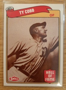 1989 SWELL BASEBALL GREATS TY COBB HALL OF FAME #2 DETROIT TIGERS