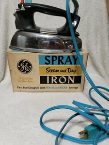 Vintage GE Spray Steam & Dry IRON #F71 Tested W/Original Paperwork & Recipe!!! - Picture 1 of 12