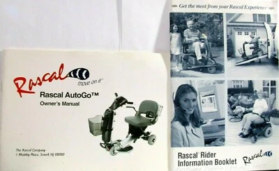 Lot of 2 Owner's Manual RASCAL Company Wheelchair AutoGo & Rascal Rider Info - Image 1 of 3
