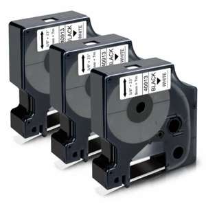 3x Schriftband Kompatibel für Dymo 40913 S0720680 D1 9mm Weiß LabelManager 160