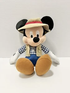 Mickey Mouse Peluche Pesca Camping Safari Traje Juguete de Peluche Parques Disney 15" - Imagen 1 de 7