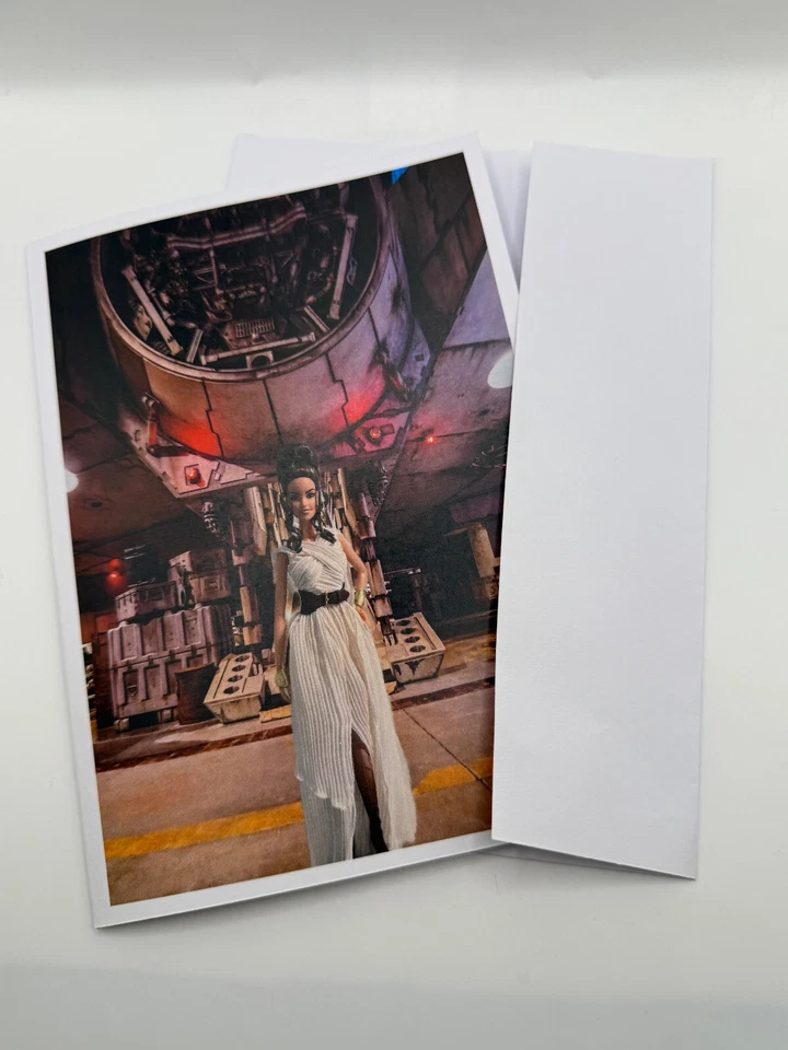 Nueva Tarjeta de Felicitación Star Wars Princesa Leia Barbie 5" por 7" con Sobre Foto 1 de 4