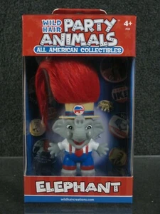 Creaciones de cabello salvaje animales de fiesta todos los coleccionables estadounidenses elefante republicano - Imagen 1 de 2
