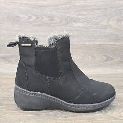 Khombu Winter Snow Boots Womens 8 M Ashlyn Black Faux Leather Round Toe Faux Fur - Image 1 of 4