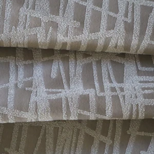 Vtg MCM Luna Upholstery Fabric "Stacking Chairs" Gray "Billow" Geometric 4.6 yds - Picture 1 of 11