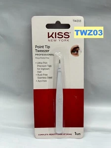 KISS NEW YORK POINT TIP TWEEZER TWZ03 ULTRA THIN PRECISION TIPS FOR INGROWN HAIR - Picture 1 of 3