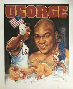 George Foreman signed Armando Delgado lithograph - Ltd Ed - Picture 1 of 4