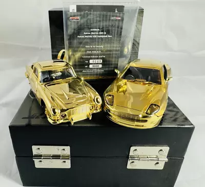 James Bond Corgi Aston Martin DB5 & V12 Vanquish 40th Annivers Gold Set CC99171 - Image 1 of 4
